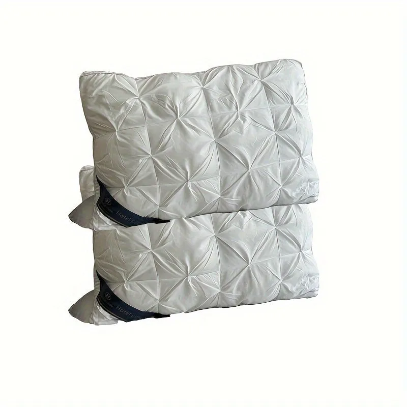 1pc/2pcs Luxury Hotel Quality Neck Support Pillow - Hypoallergenic, Machine Washable, Soft Polyester Fiber Filling, Deep Sleep And Comfort