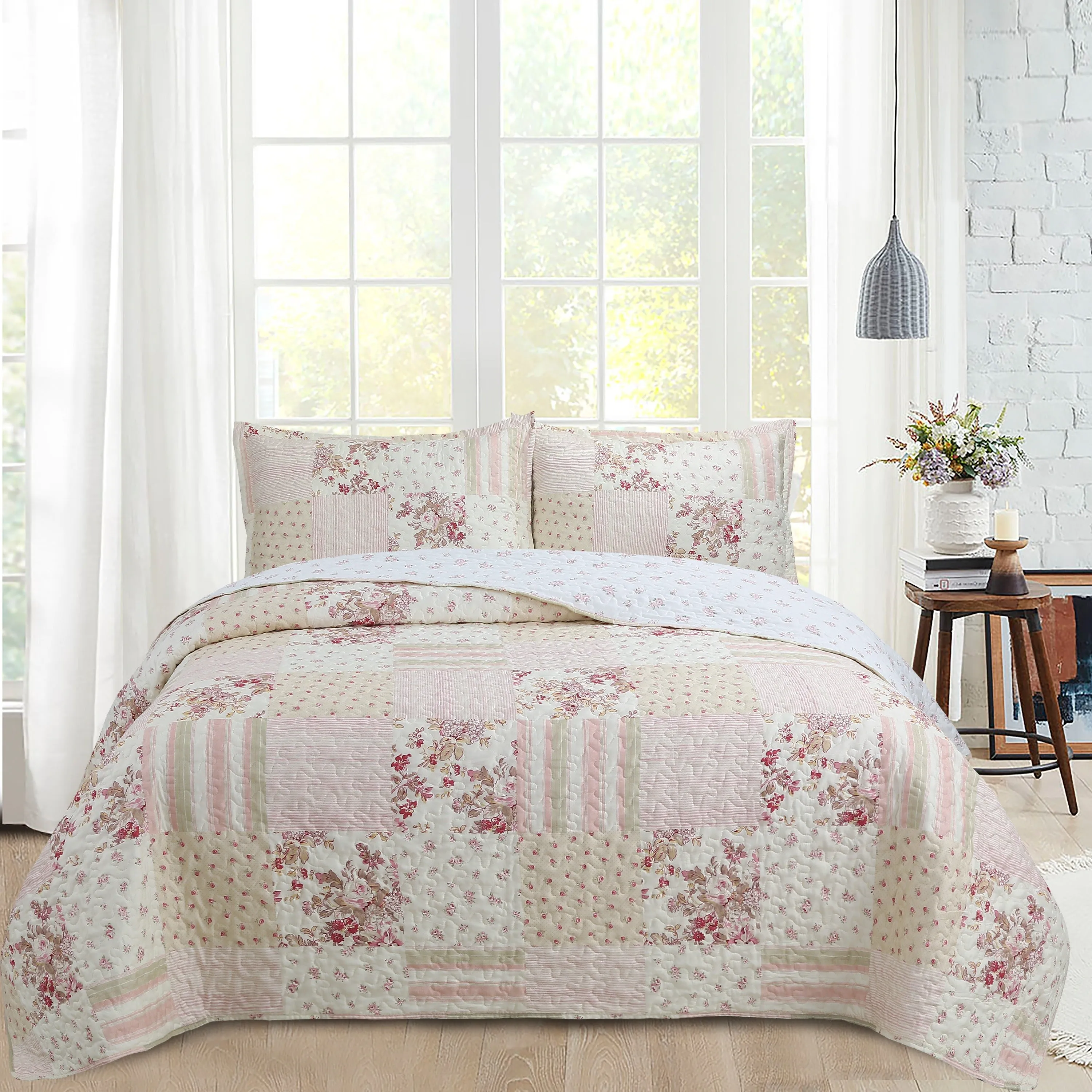 2/3pcs Soft Pink Bedspread Set - Luxurious Pre-Washed Fabric, 2 Matching Pillowcases, Plain Design, Perfect for Spring, Summer, Autumn, Bedroom, Sofa, Indoor Use, Hypoallergenic, Breathable, and Easy Care