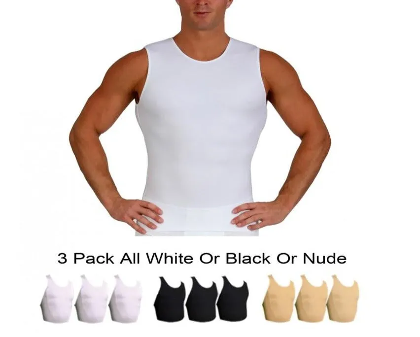 3 Pack Insta Slim Compression Sleeveless Crew Neck Tank TS00N3