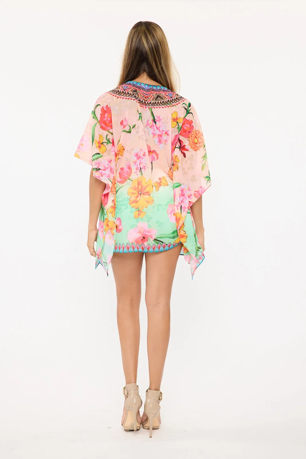 695 ombre short kaftan