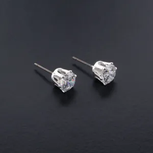 7mm CZ Stud Earrings