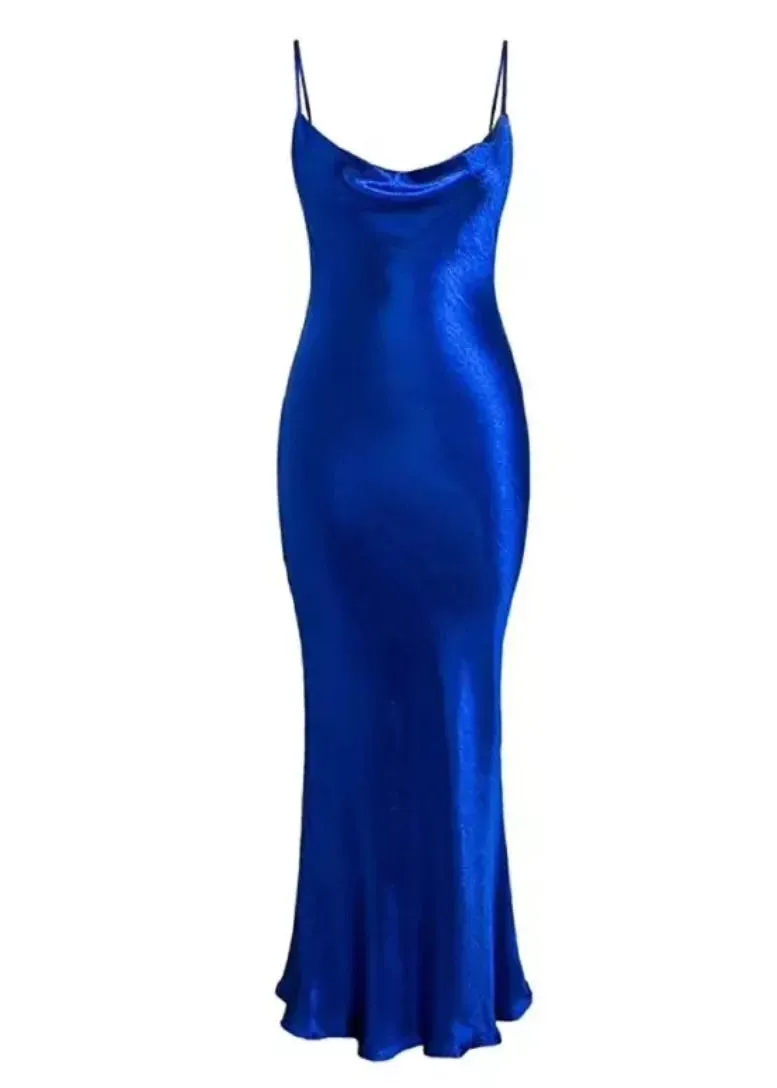 A&A Luxen Satin Maxi Bodycon Dress