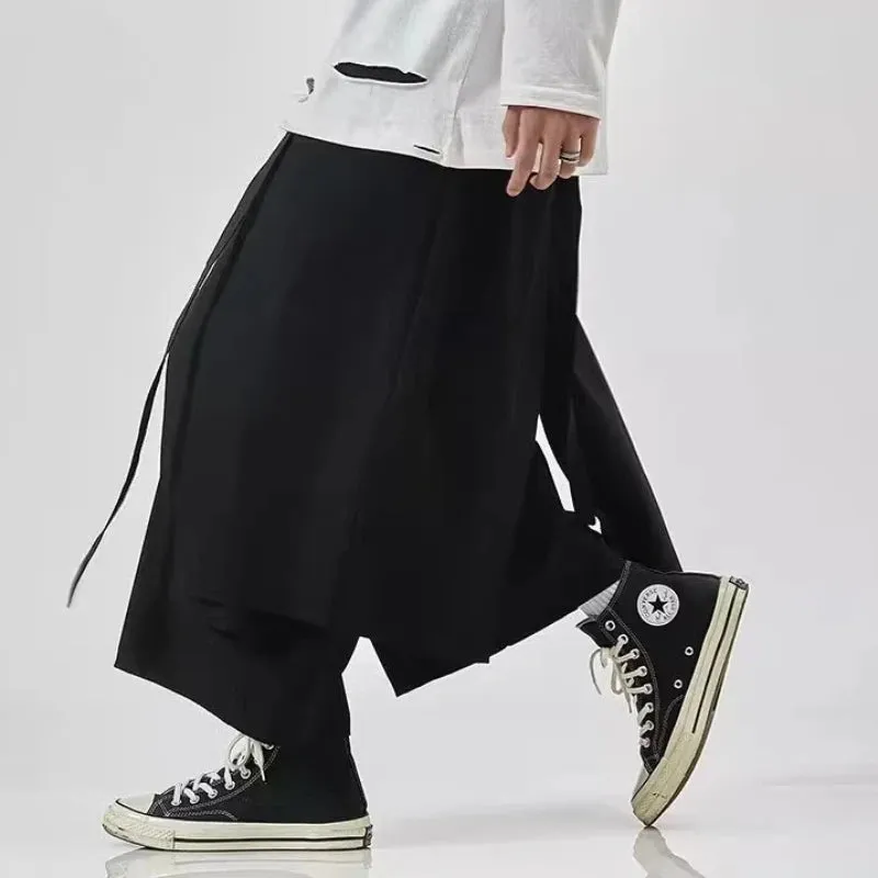 Aidase Cargo Pants Men Japanese Style Wide Leg Baggy Draping Work Out Trousers Stylish Streetwear Comfortable Chic Breathable Jogging