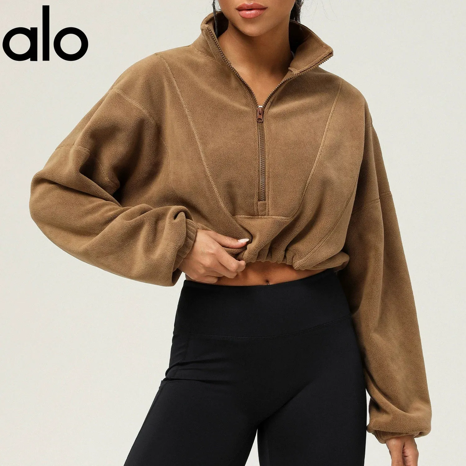 Alo yoga windproof loose casual autumn and winter sweatshirt