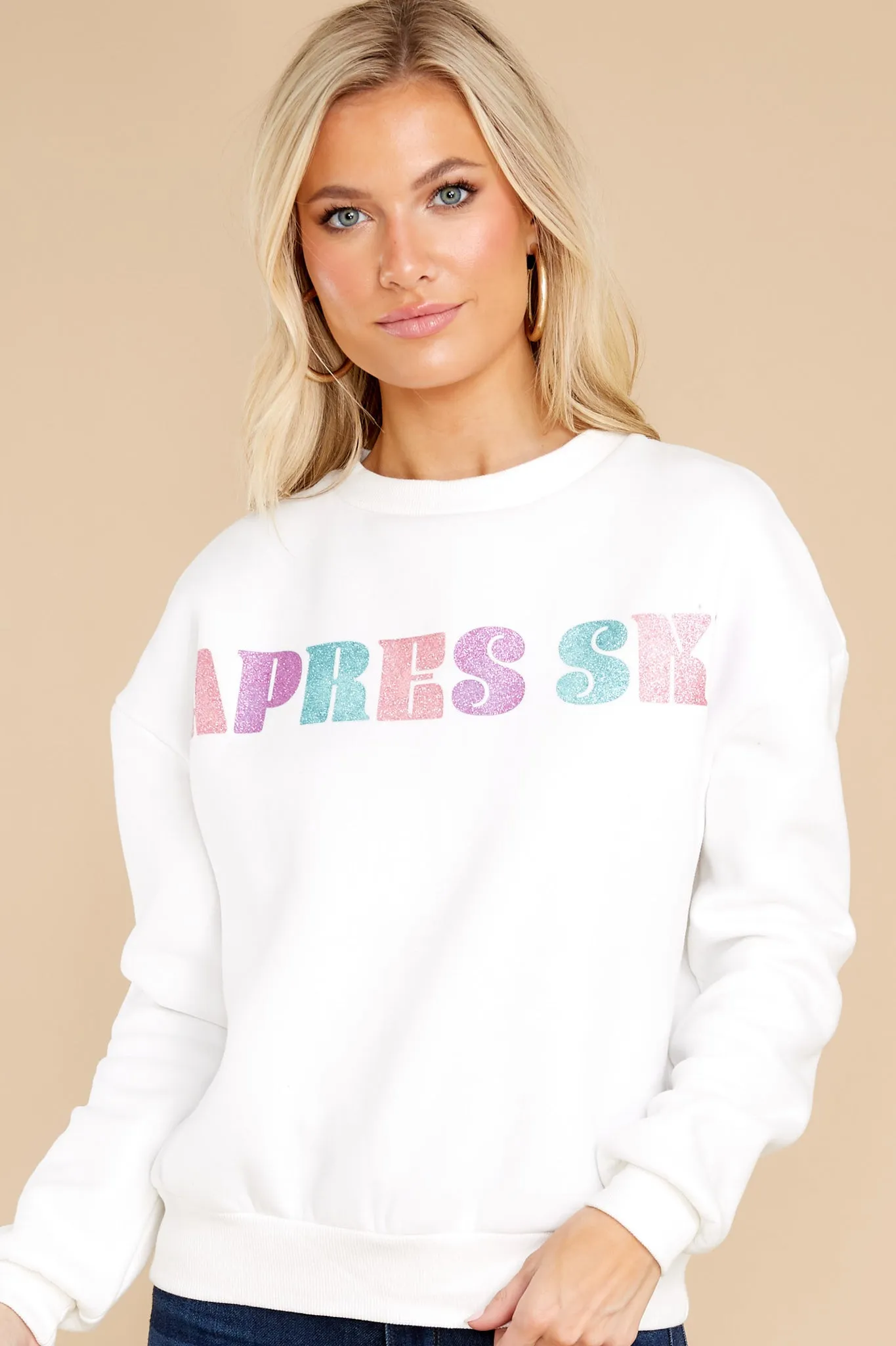 Apres Ski White Sweatshirt