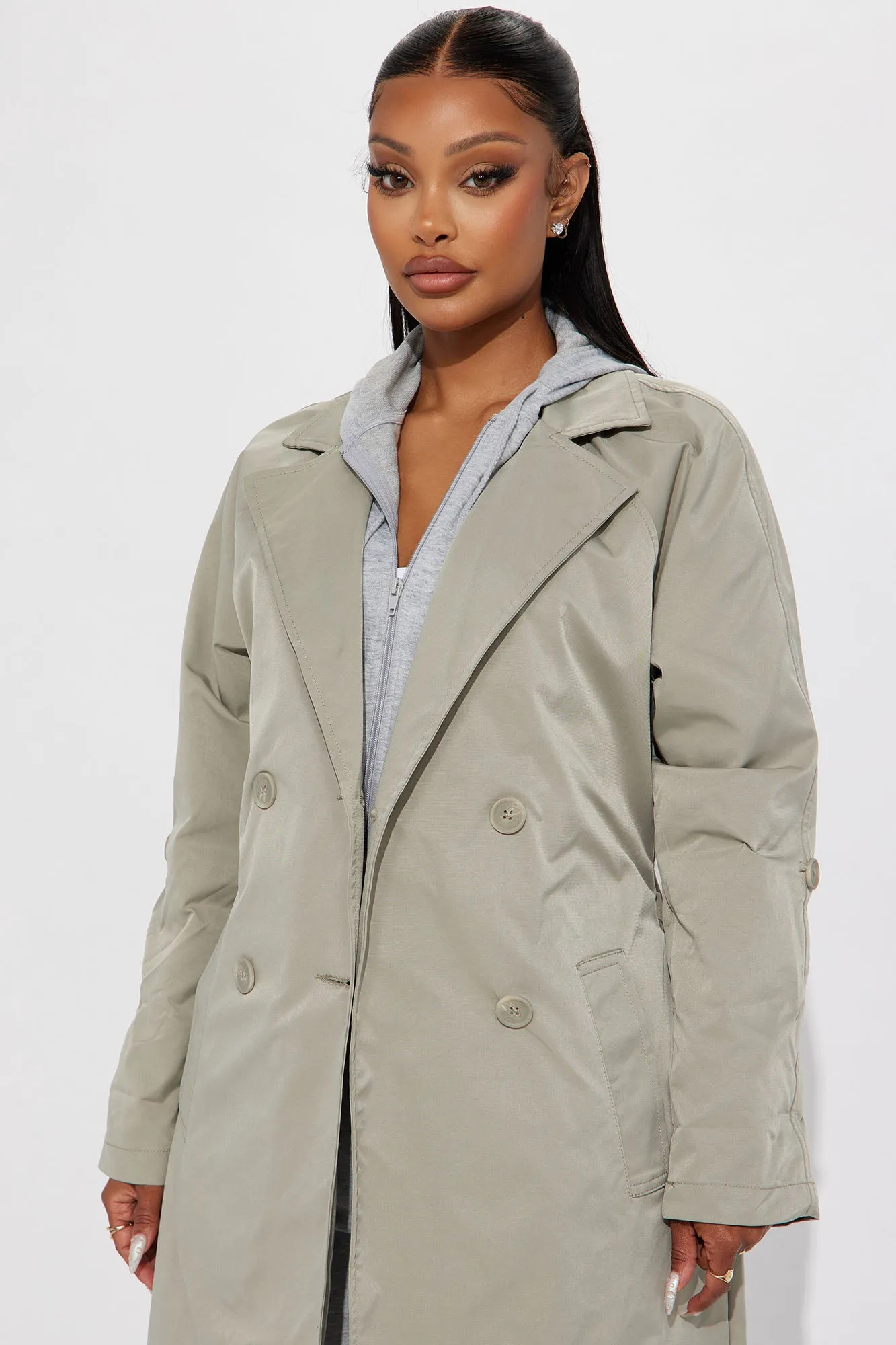 Around Town Trench - Olive