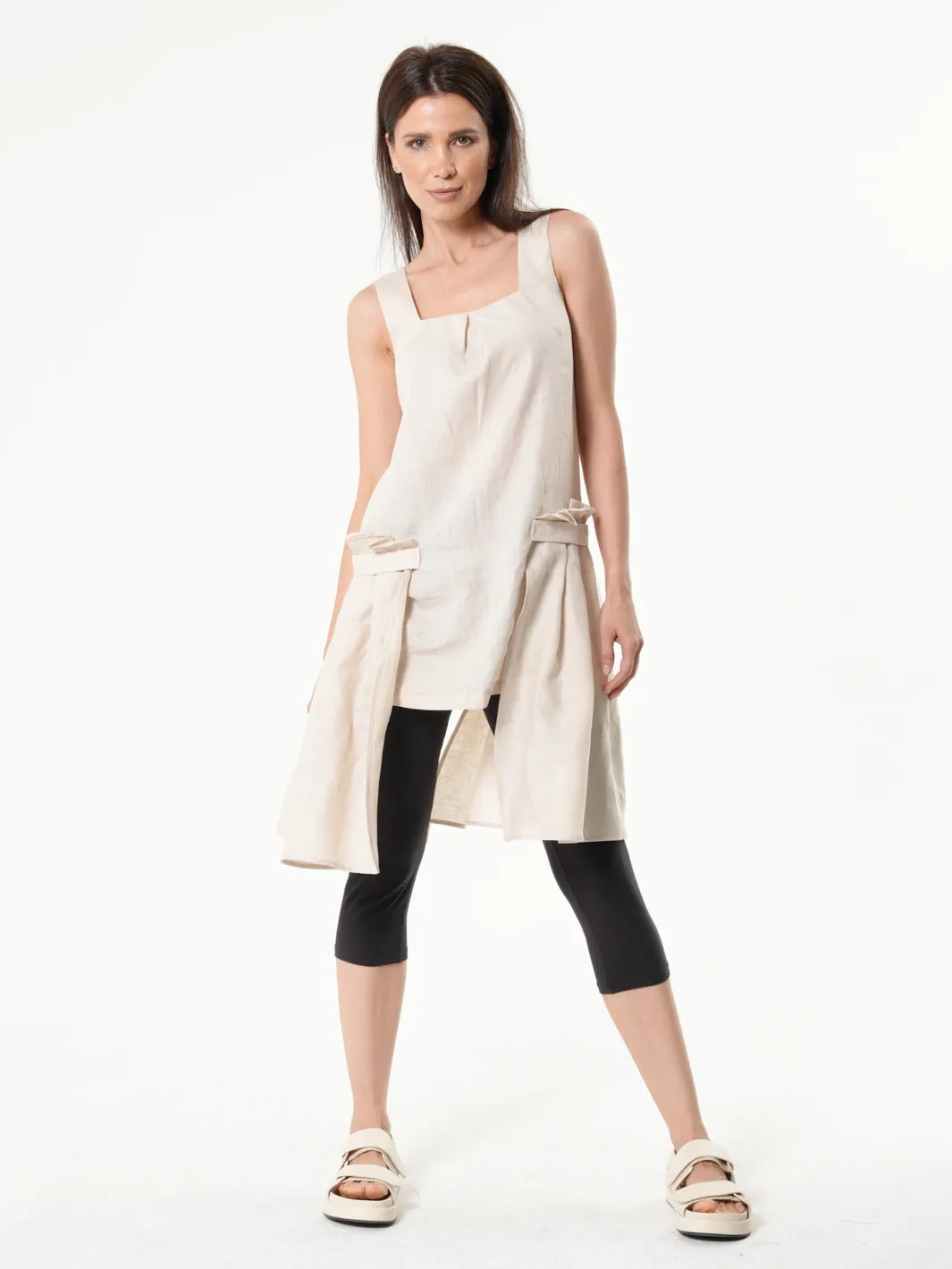 Asymmetric Linen Tunic Top