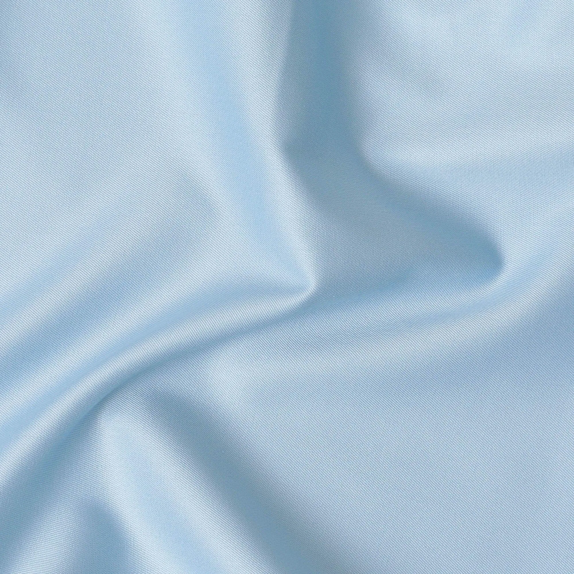 Baby blue plain premium 100% Swiss cotton shirting fabric-D13086