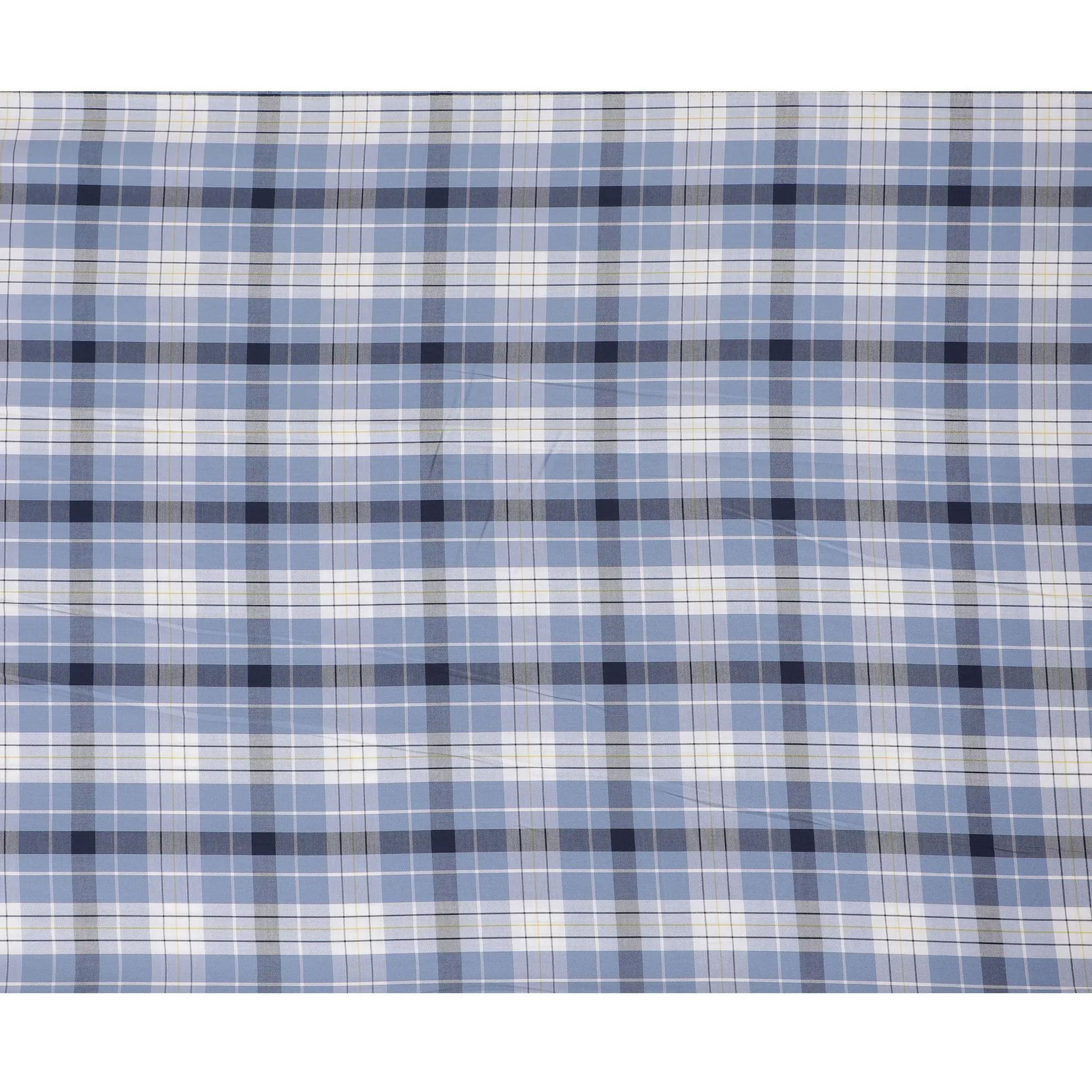 Baby blue Premium 100% cotton shirting fabric with multicolor print in checks design-D16848