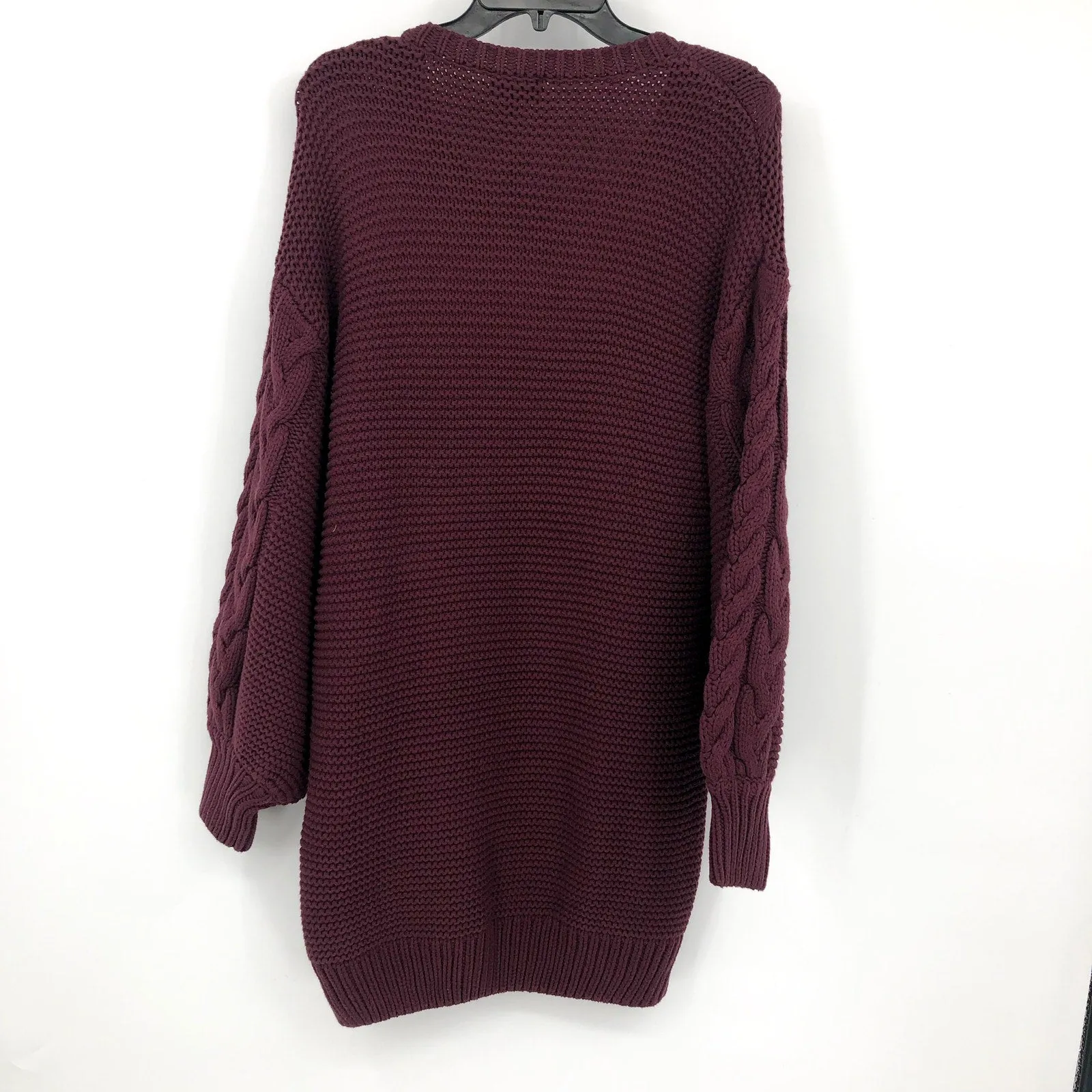 BARDOT Knit Sweater Dress XL US 10 Red Burgundy Long Sleeve Revolve NWT