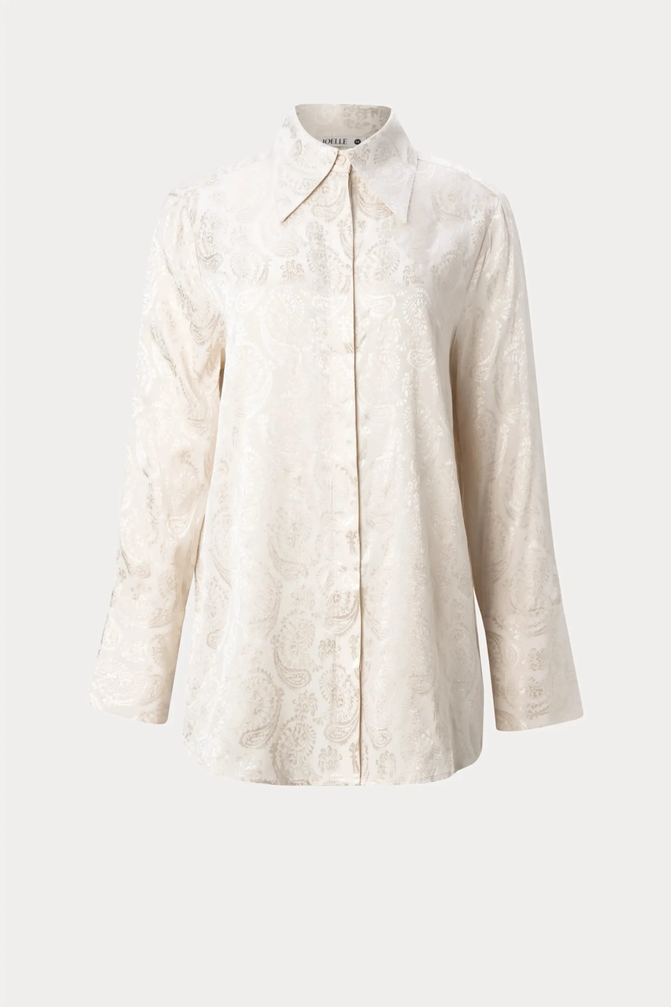 Barta | Chemise crème jacquard paisley