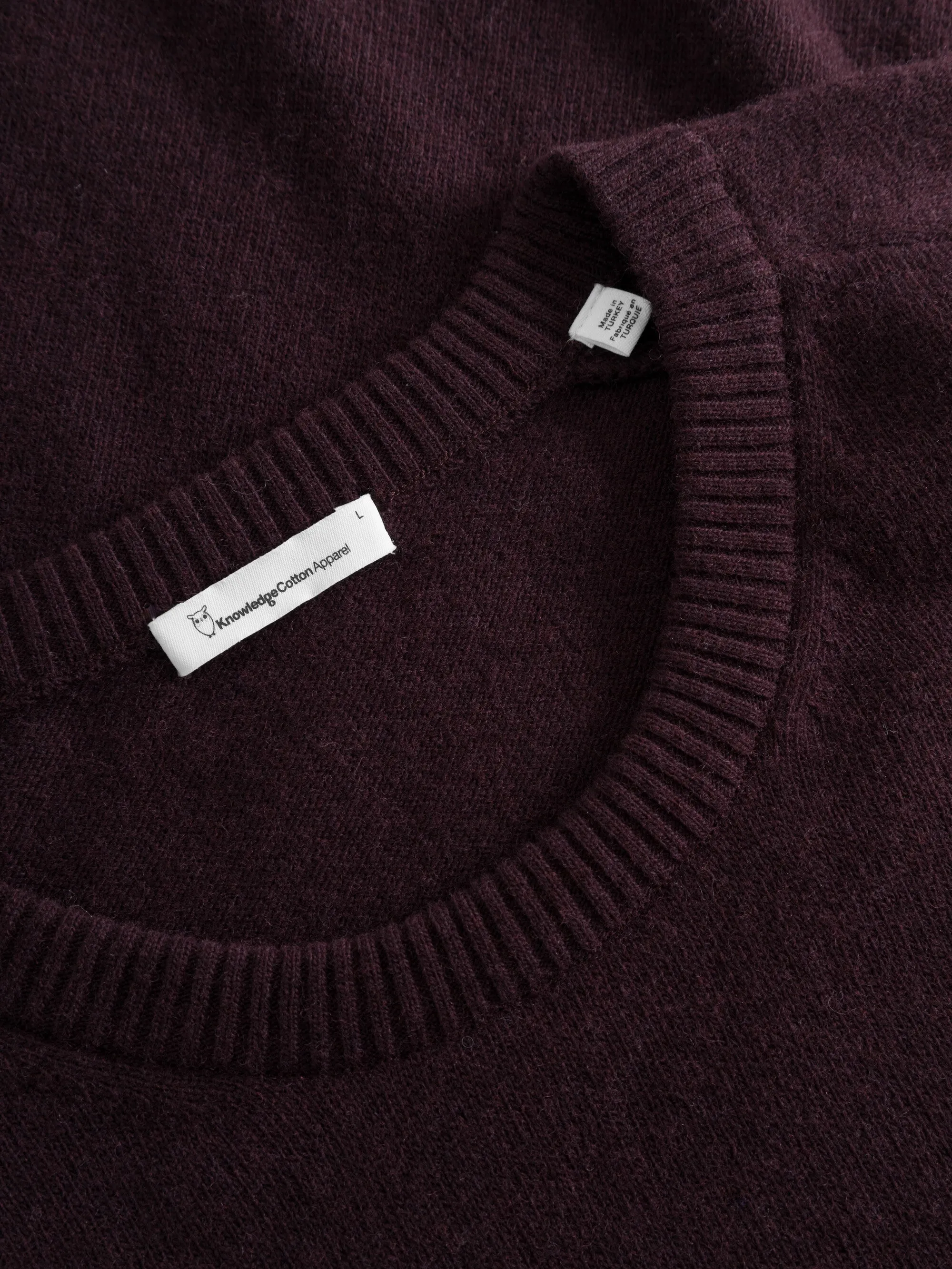 Basic o-neck knit - Deep Mahogany