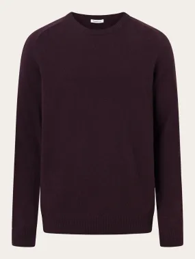 Basic o-neck knit - Deep Mahogany