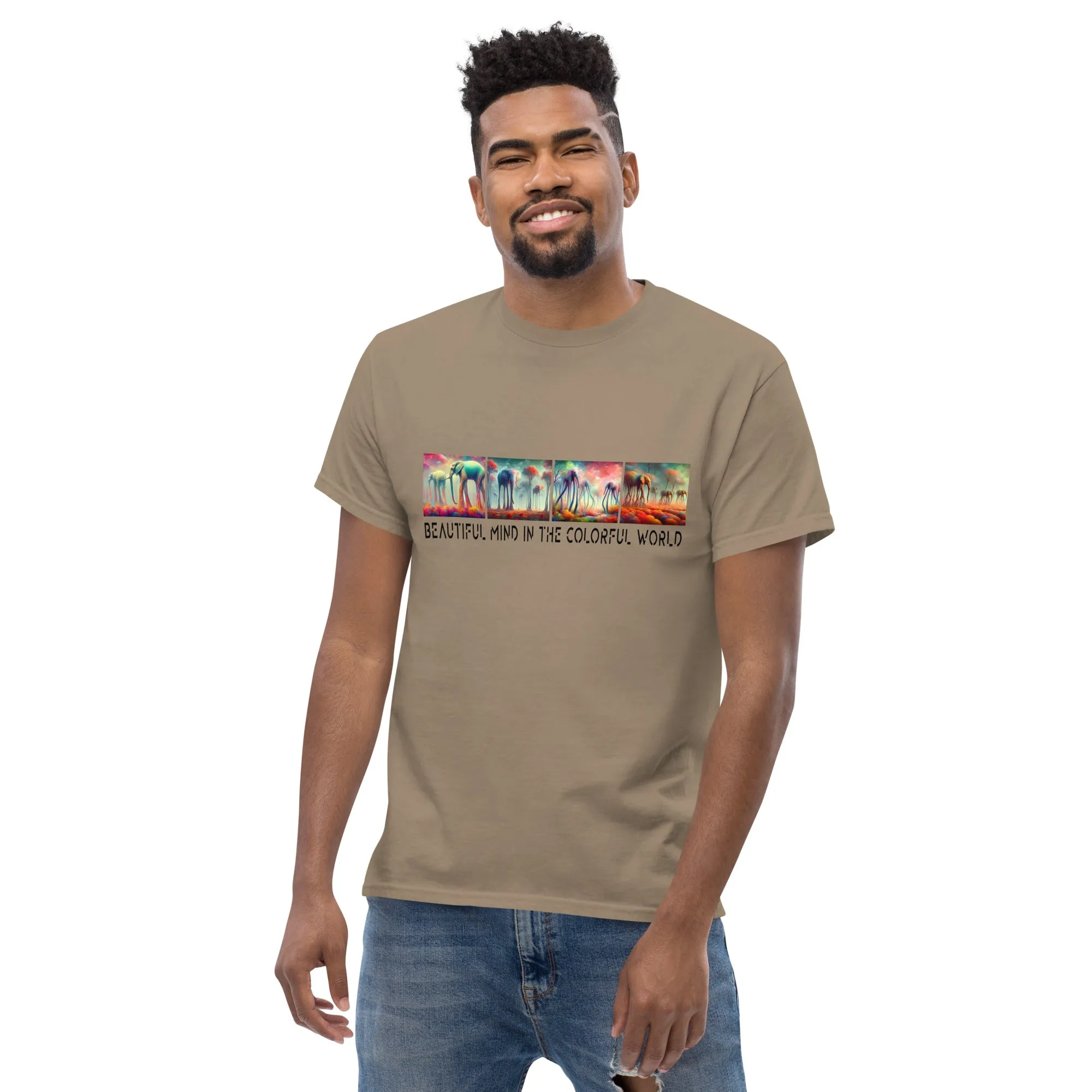 BEAUTIFUL MIND IN THE COLORFUL WORLD Men's classic tee