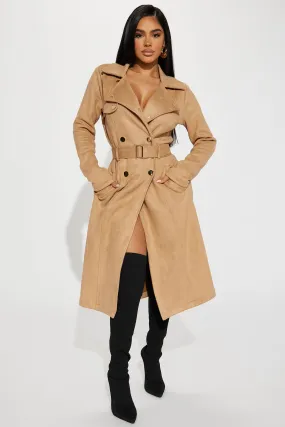 Belt Your Heart Trench Coat - Camel