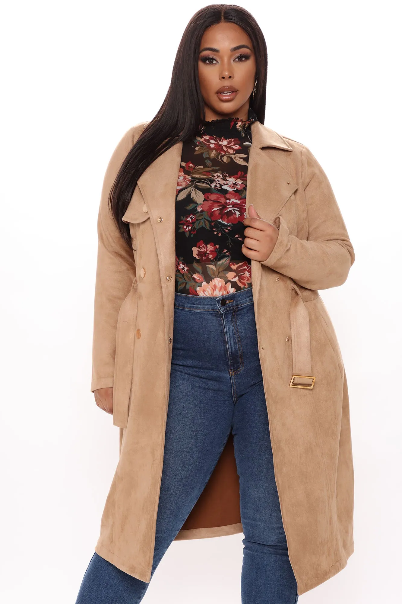 Belt Your Heart Trench Coat - Camel