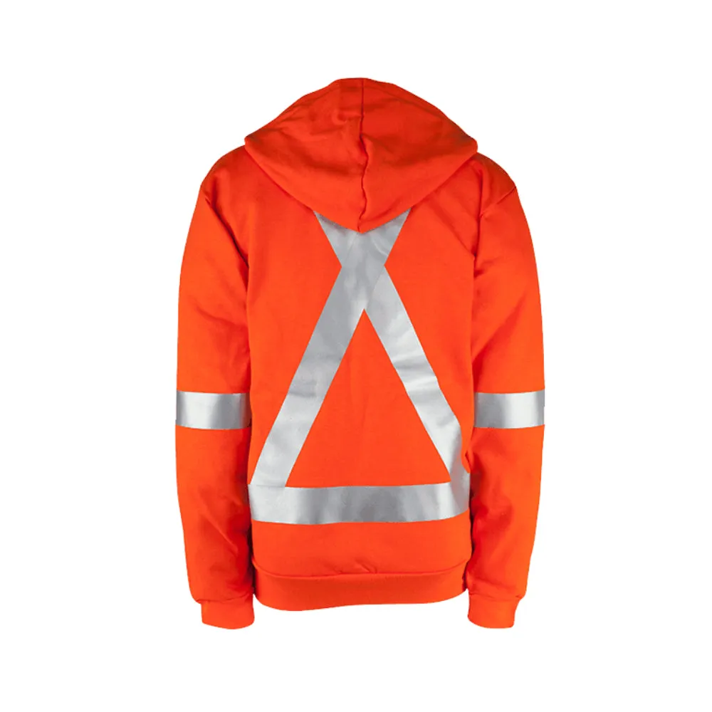 Big Bill® Hi-Vis Wind/Flame Resistant (FR) Zipped Sweatshirt Hoodie - ATPV 27.7 - RT17WP12