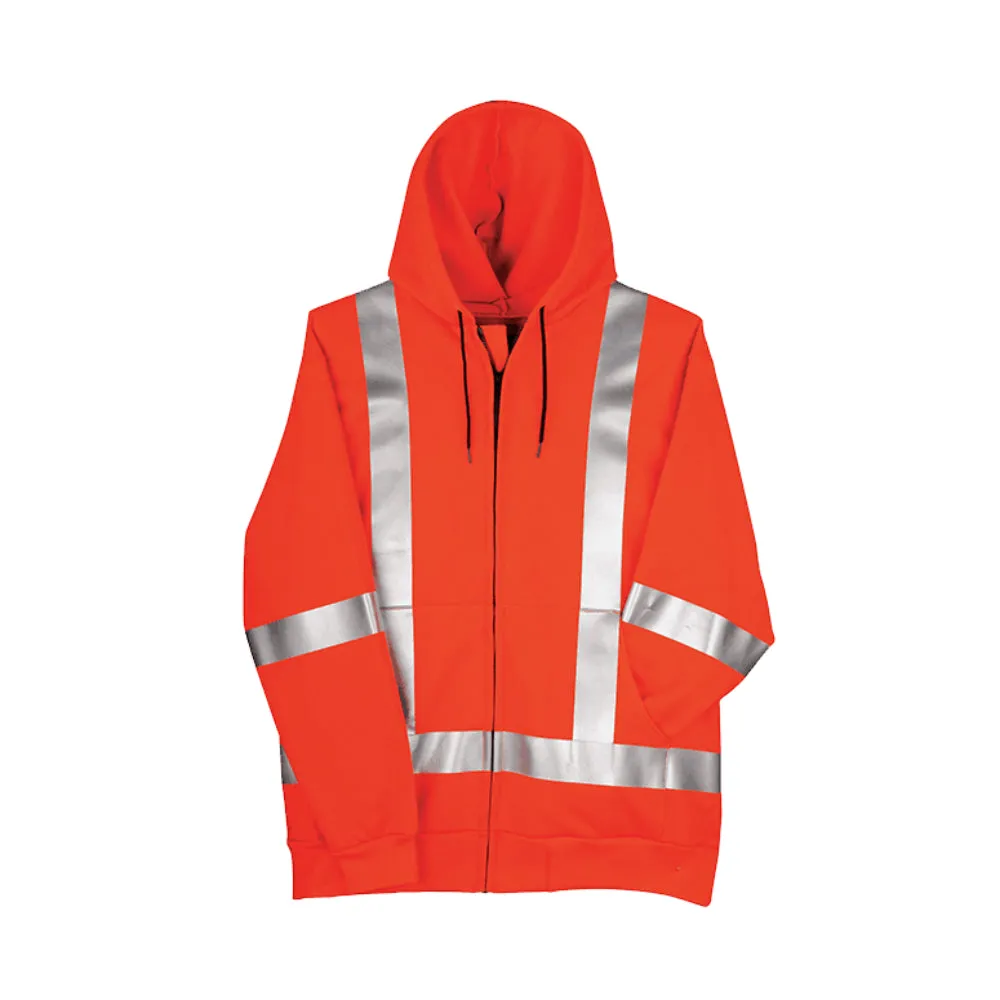 Big Bill® Hi-Vis Wind/Flame Resistant (FR) Zipped Sweatshirt Hoodie - ATPV 27.7 - RT17WP12