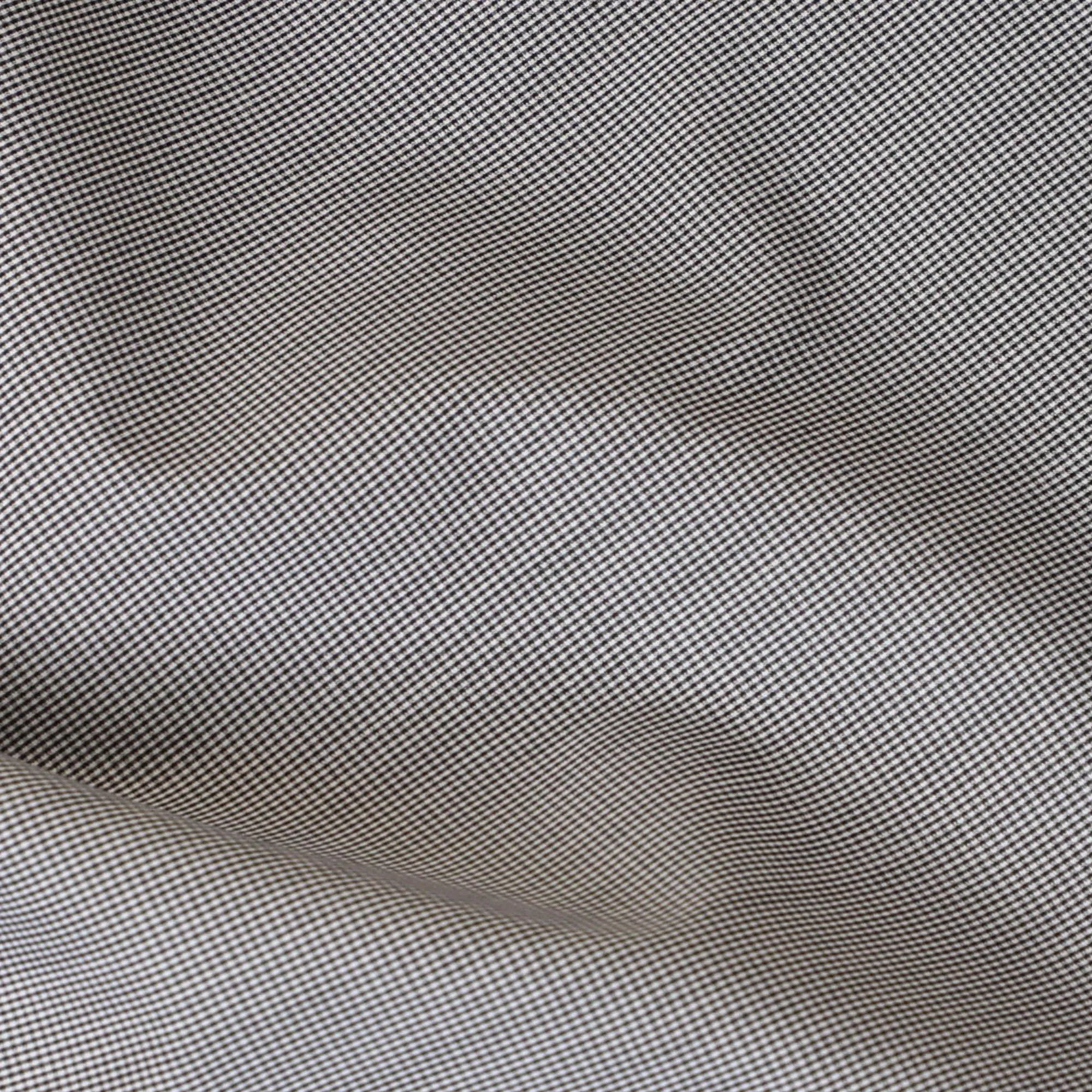 Black, grey and white blended cotton shirting fabric in checks design-D8508