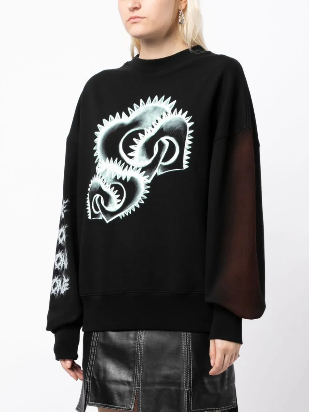 Black Spray Washed Sweatshirt