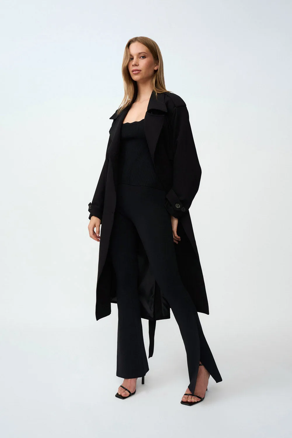 Blair Belted Trench Coat - Black