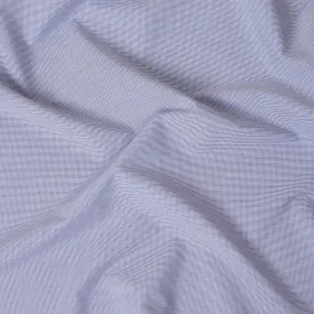 Blue and white blended cotton shirting fabric in checks design-D8509