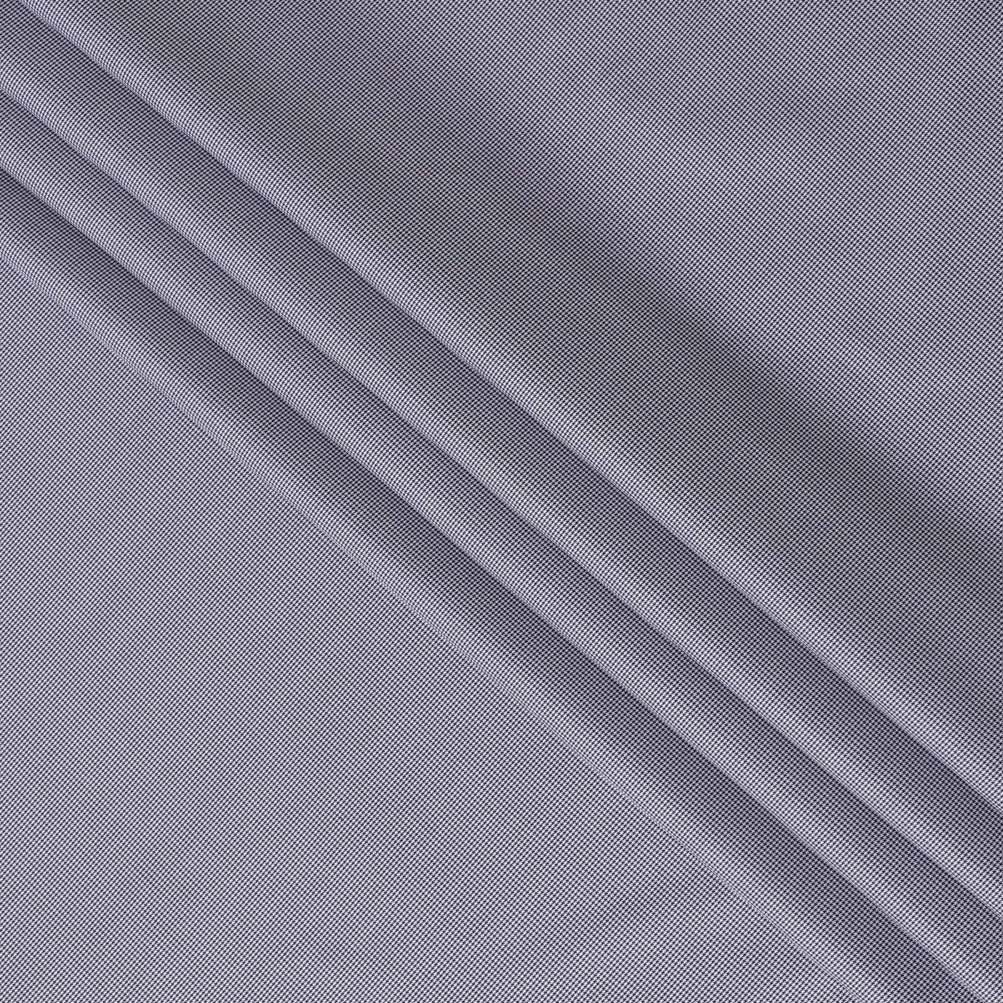 Blue Premium Italian 100% cotton shirting fabric with white print in self Design-D16478