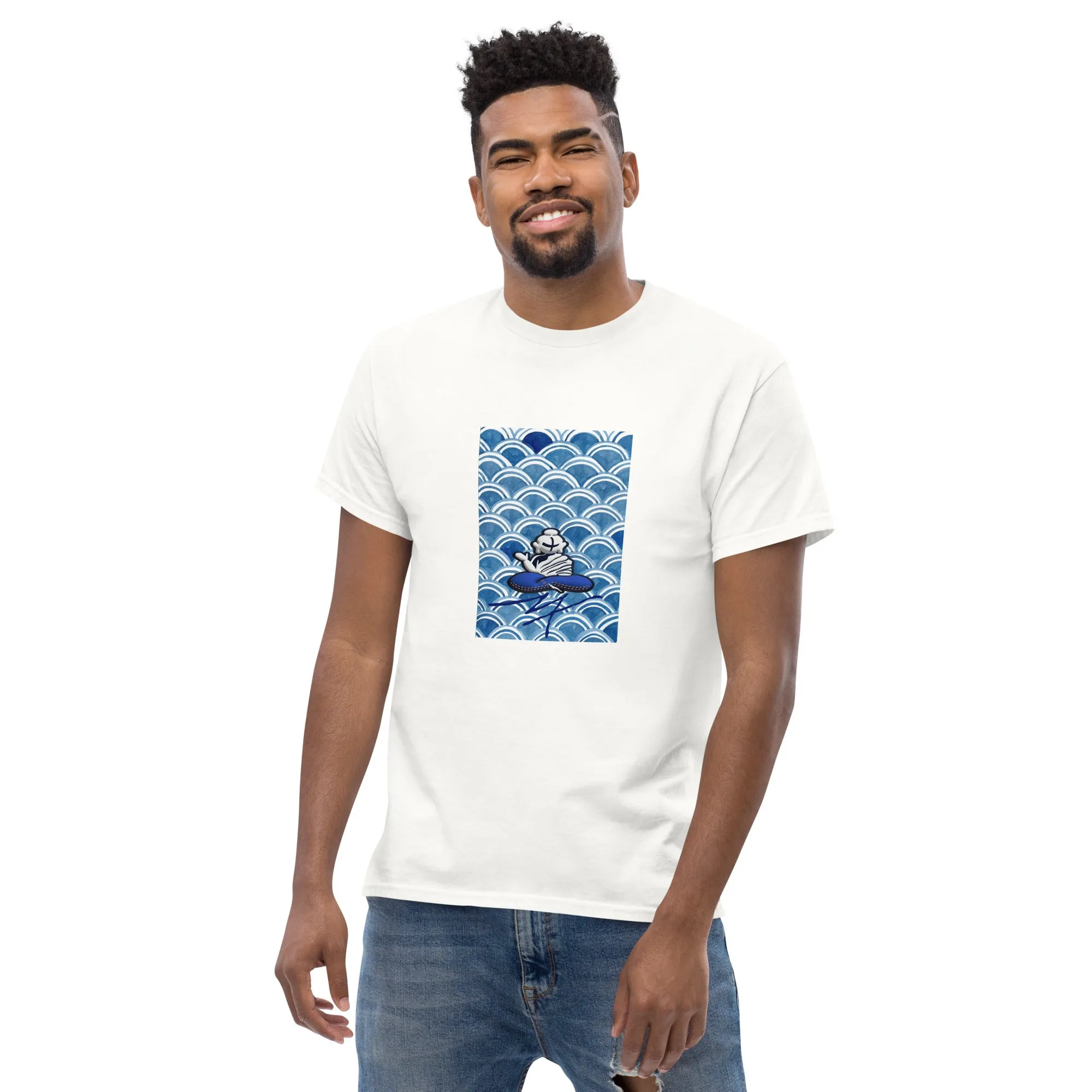 Blue Wave Buddha Men's classic tee