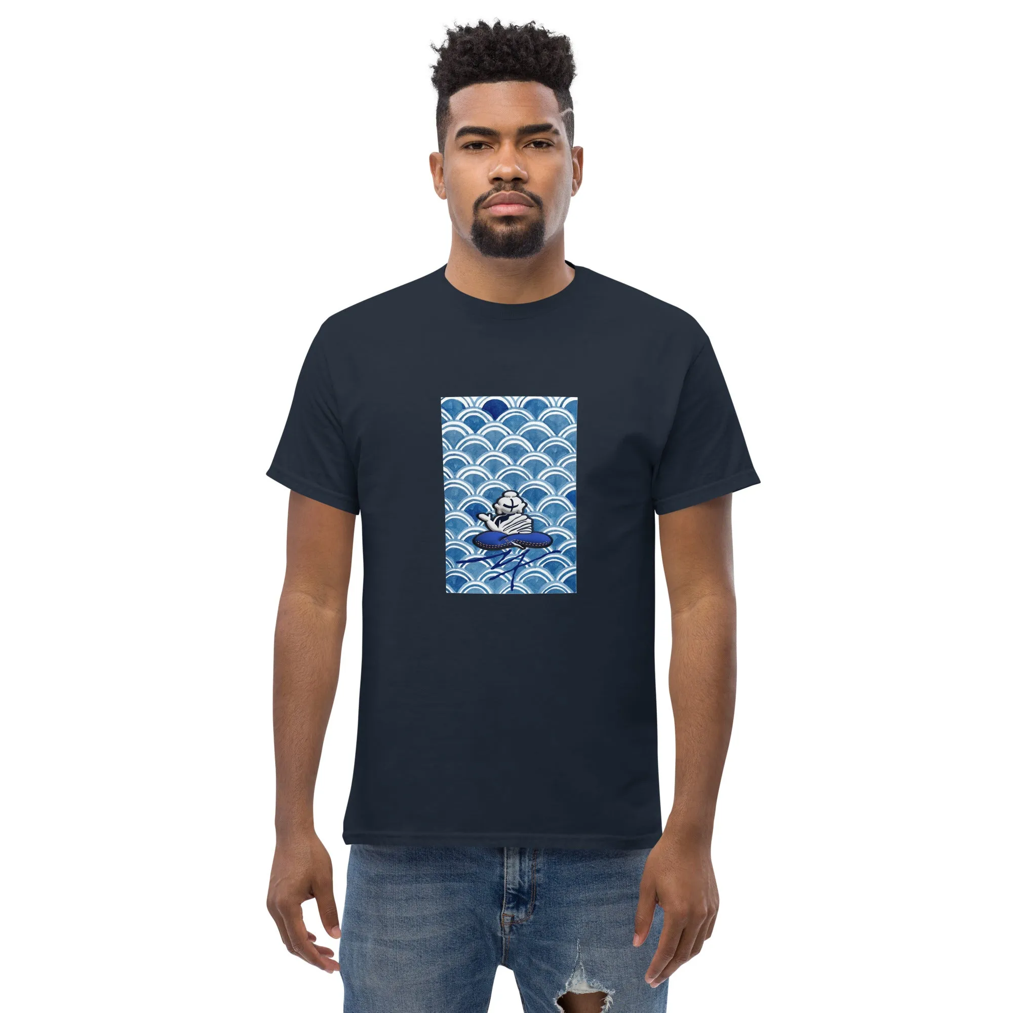 Blue Wave Buddha Men's classic tee