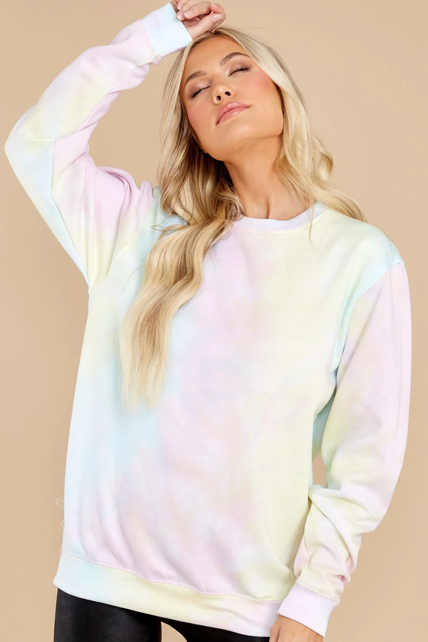 Blur The Lines Sweet Confetti Tie Dye Sweatshirt