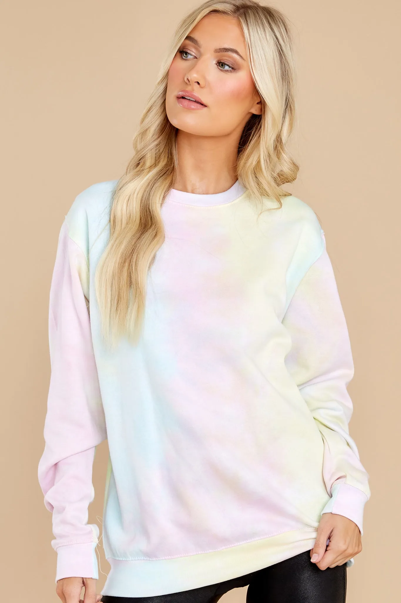 Blur The Lines Sweet Confetti Tie Dye Sweatshirt