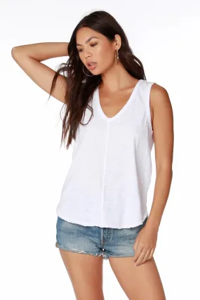 bobi Pink Sand Center Seam V-Neck Tank