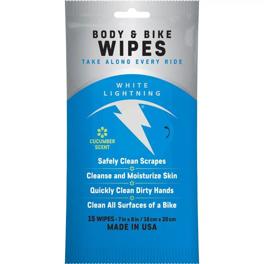 Body and Bike Wipes, Pack of 15