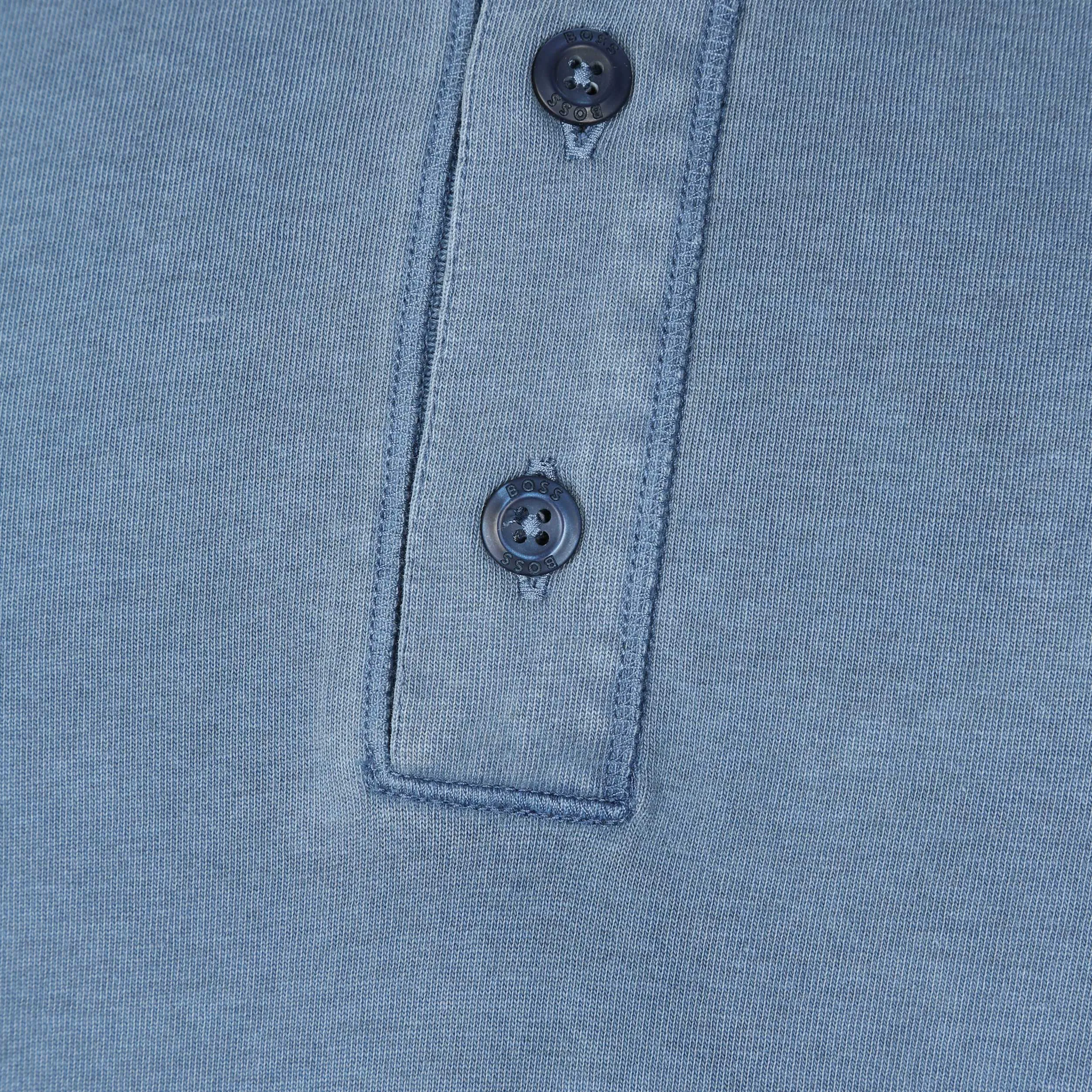 BOSS Pestructured Polo Shirt in Blue