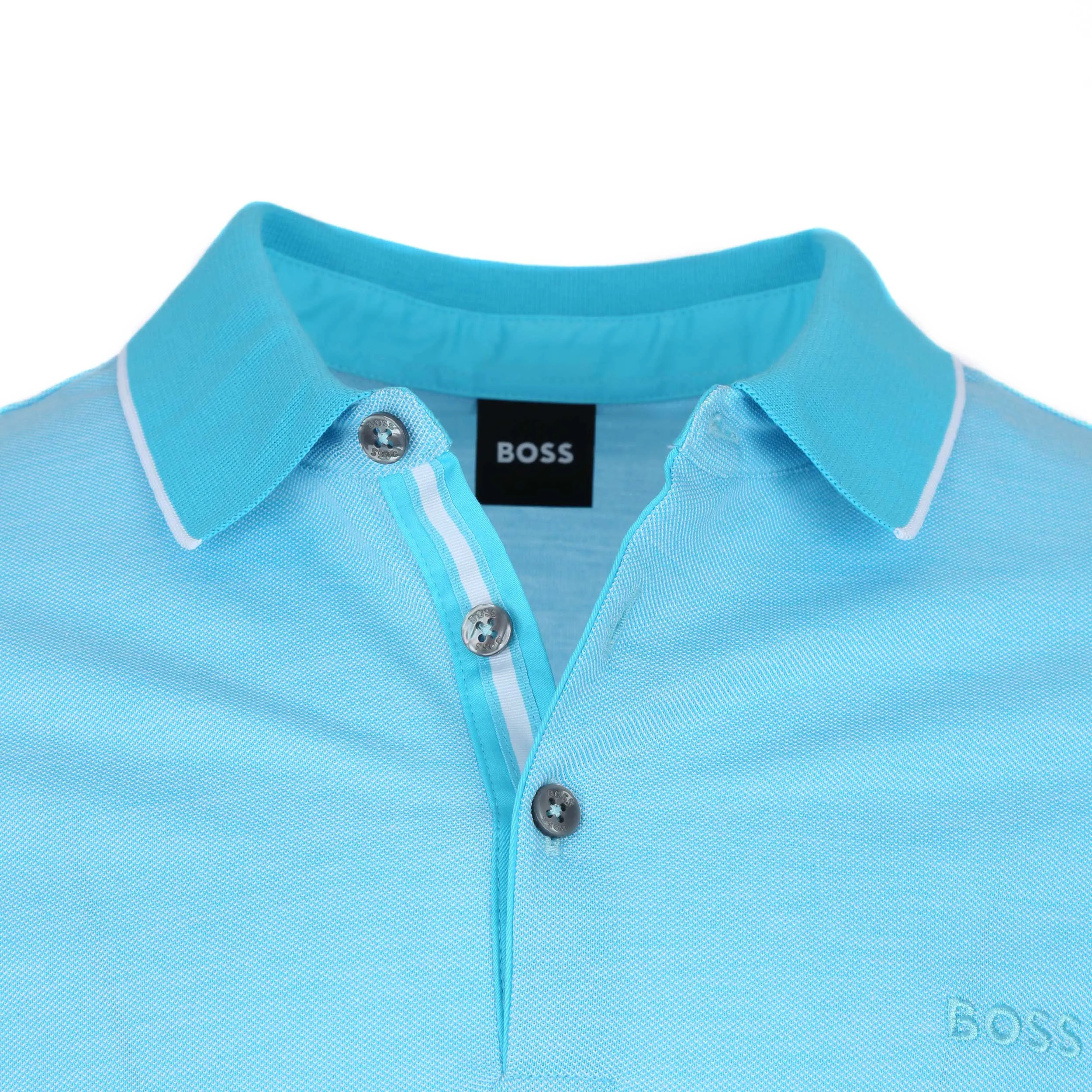 BOSS Prout 28 Polo Shirt in Aqua Blue