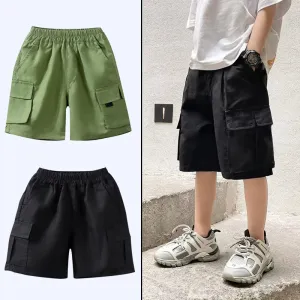 Boys Summer Casual Fashion Cargo Pants Comfortable Breathable Loose Sports Teen Shorts Spring Summer Children Casual Short Pants