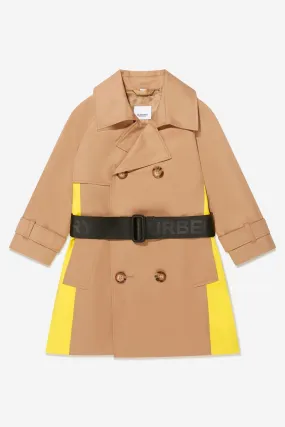 Burberry Boys Cotton Trench Coat With Belt