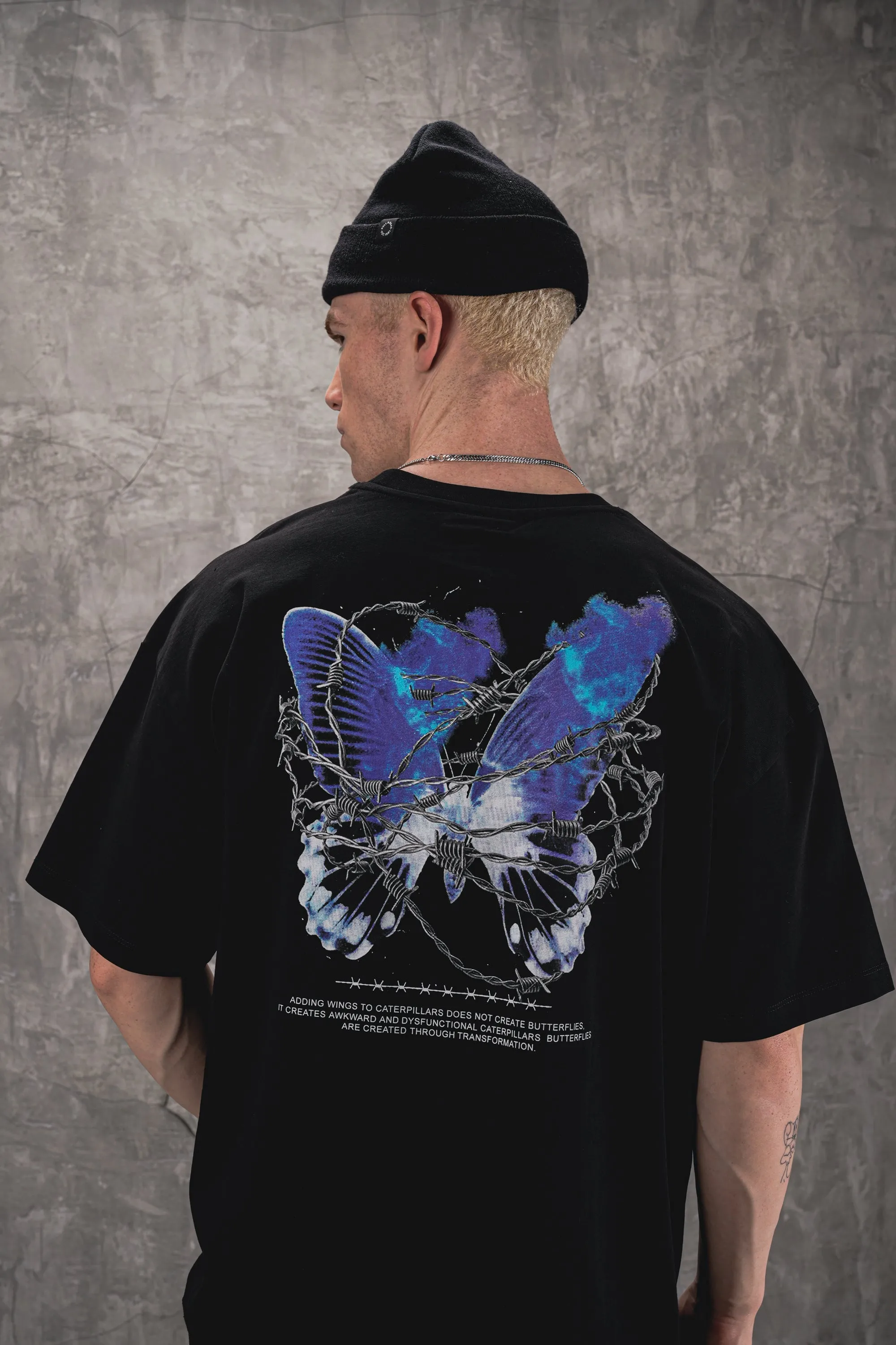 Butterfly Effect 240GSM Oversized Tee - Black