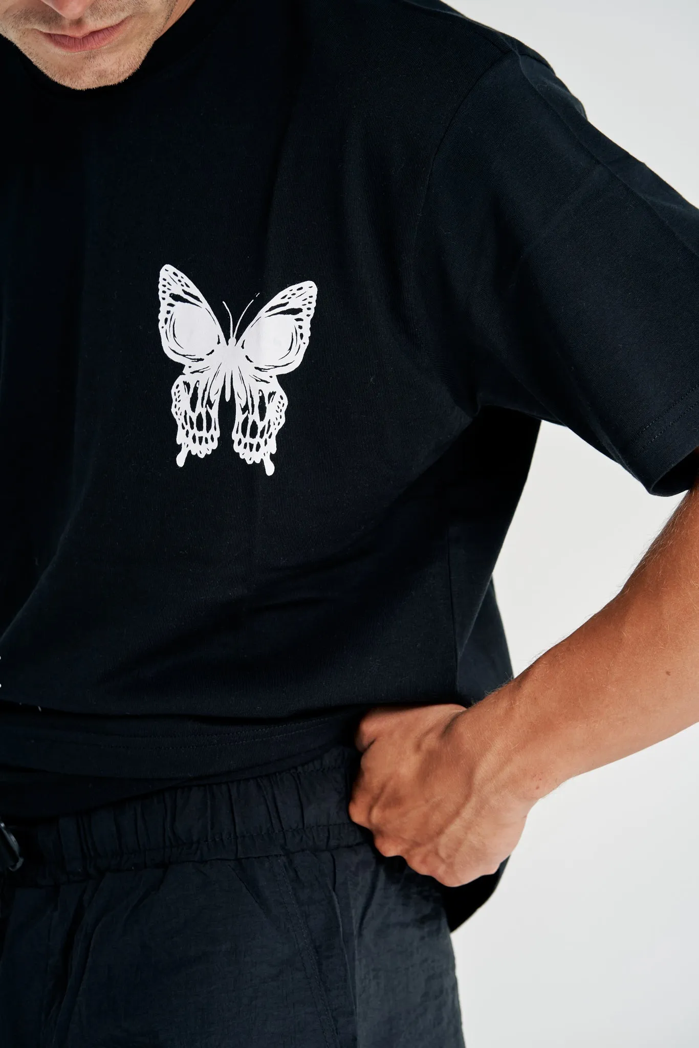 Butterfly Effect Relaxed Tee Black