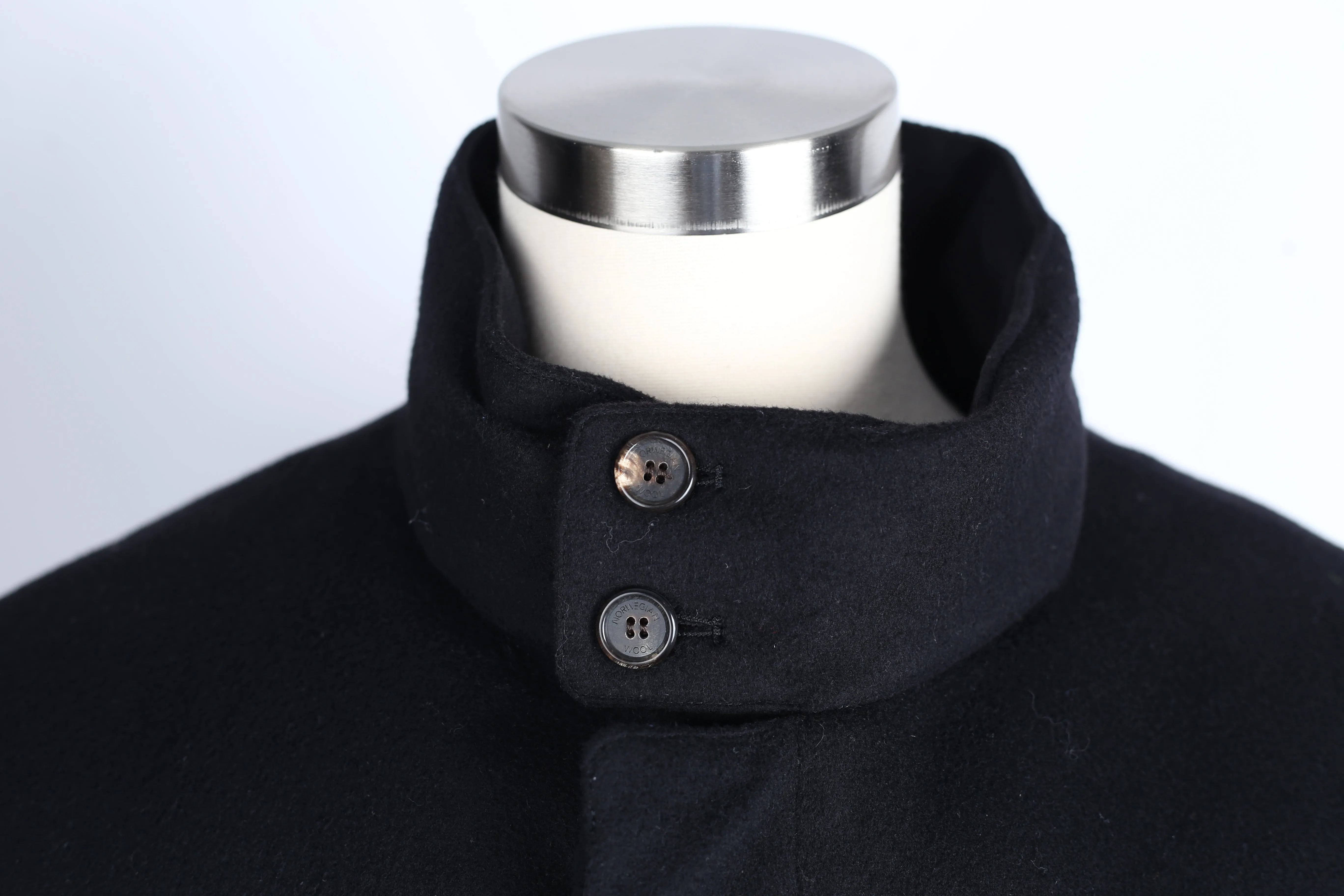 Cashmere-Wool Waterproof Down Dress Coat