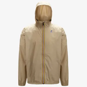 Claude - Unisex Packable Full Zip Waterproof  Rain Jacket in Beige Grey