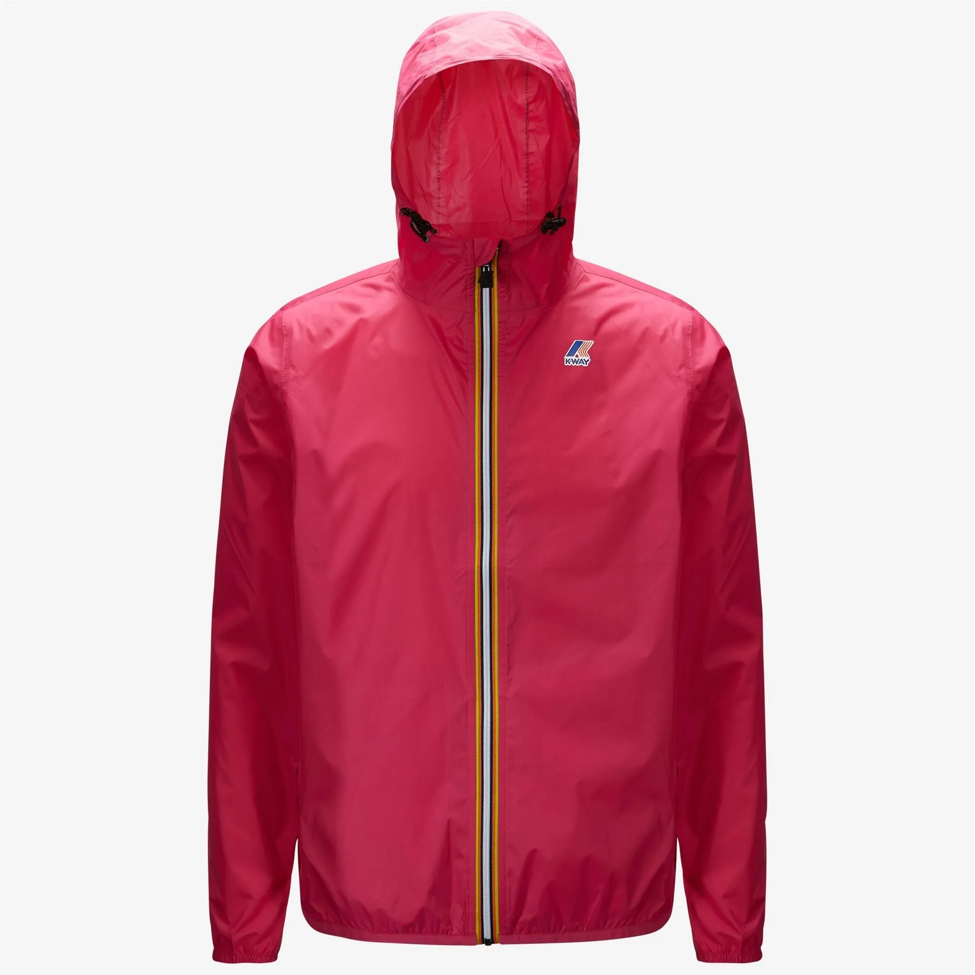 Claude - Unisex Packable Full Zip Waterproof  Rain Jacket in Fuchsia Magenta