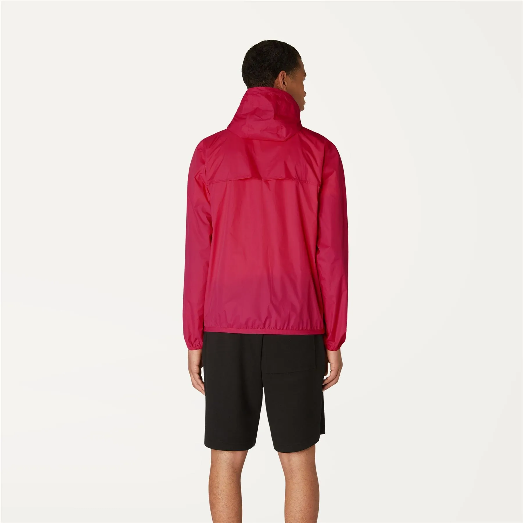 Claude - Unisex Packable Full Zip Waterproof  Rain Jacket in Fuchsia Magenta