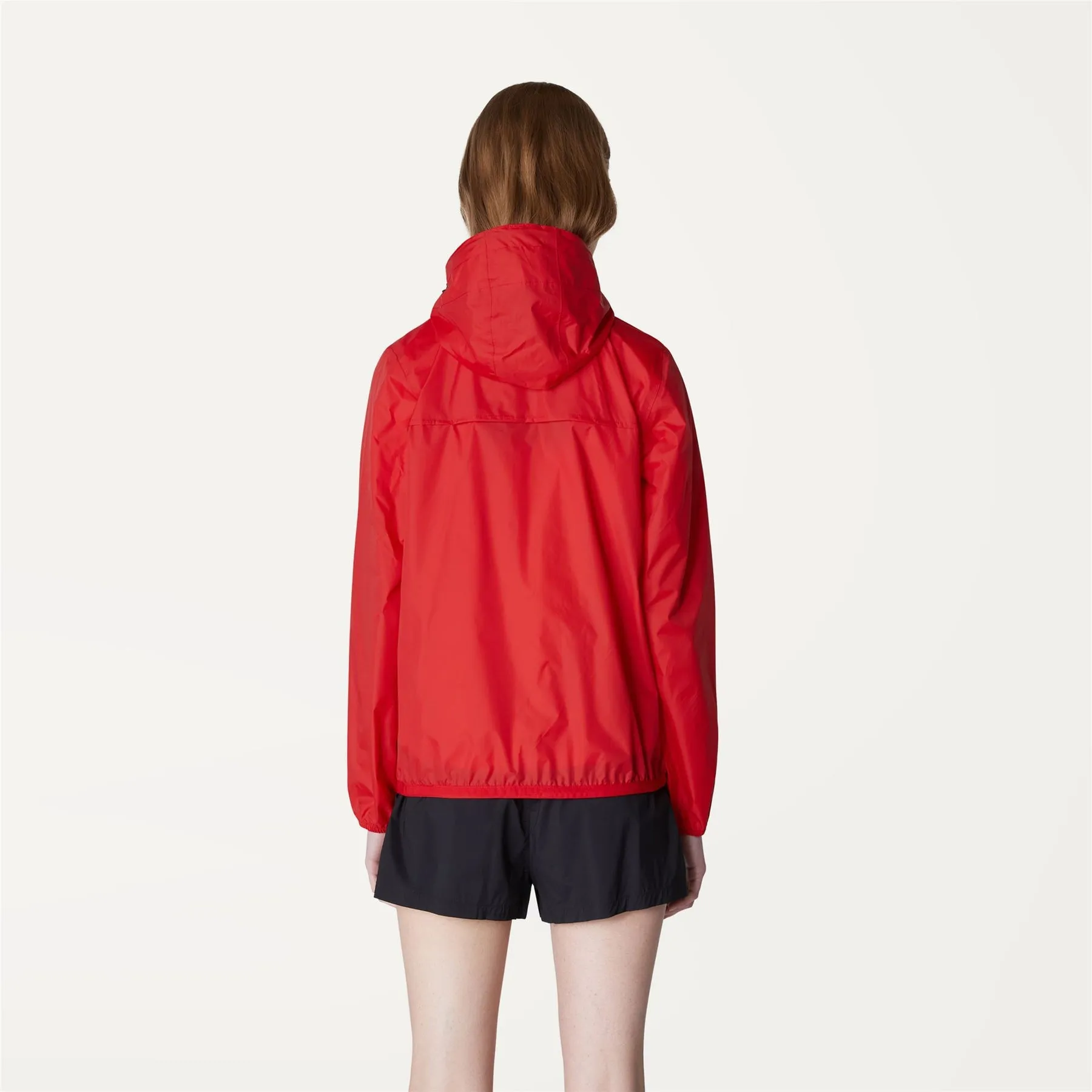 Claude - Unisex Packable Full Zip Waterproof  Rain Jacket in Red