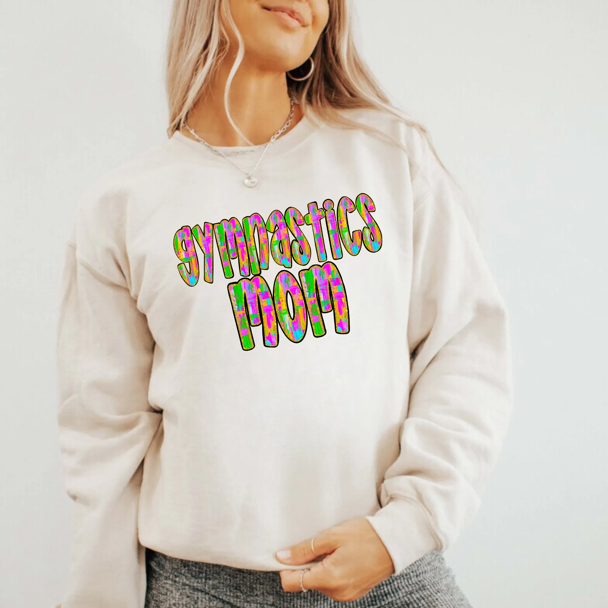 Colorful Gymnastics Mom Sweatshirt