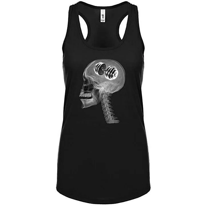 Contraband Sports 10259 Iron On The Mind Skull X-Ray Womens Racerback Tank Top