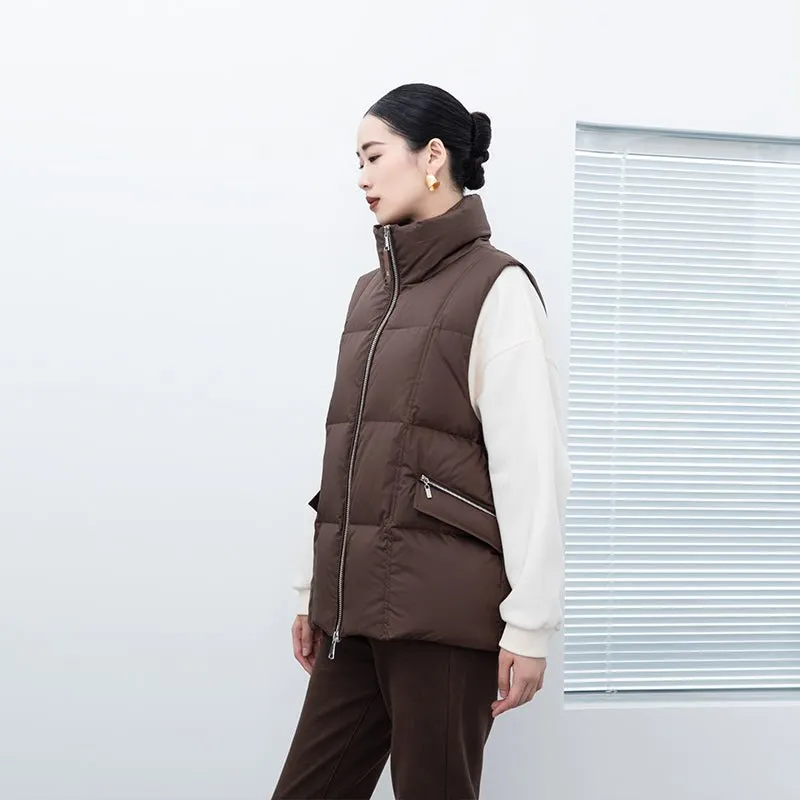 Dark Brown Down Vest