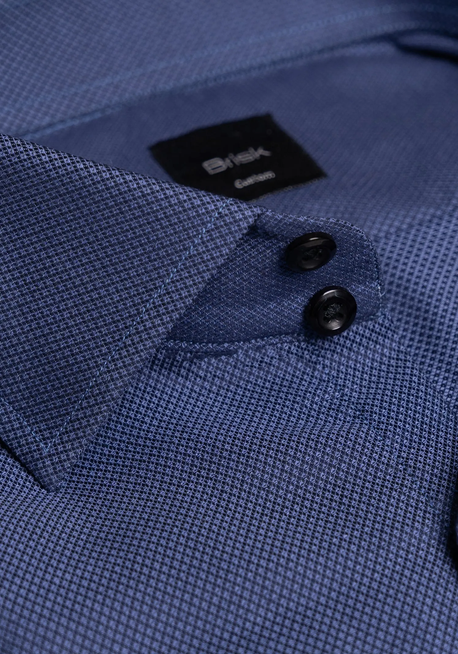 Dark Purplish Blue Diamond Structured Shirt