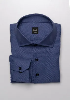 Dark Purplish Blue Diamond Structured Shirt