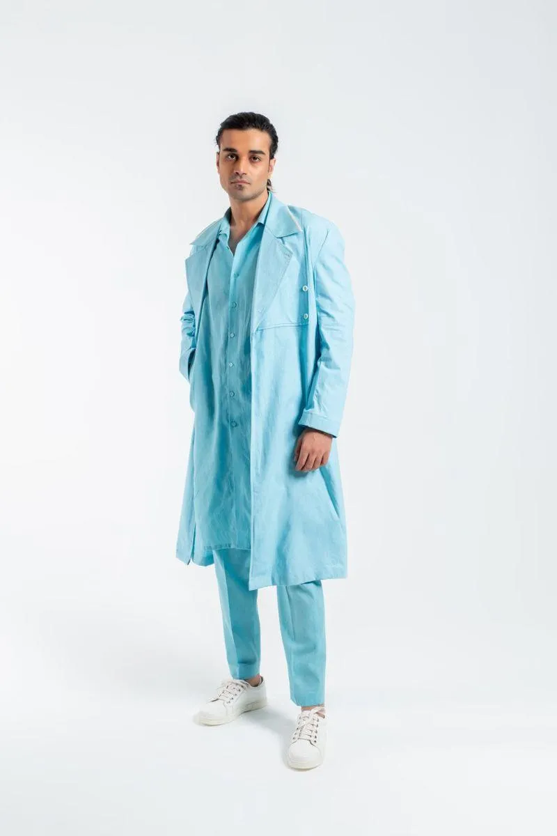 Deepak & Fahad - BAL-M002 - Light Blue - Woven Cotton - 2 Piece